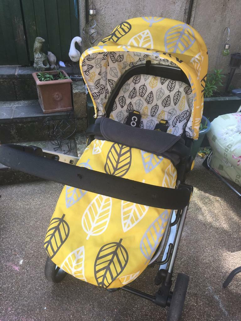 cosatto yellow leaf pram